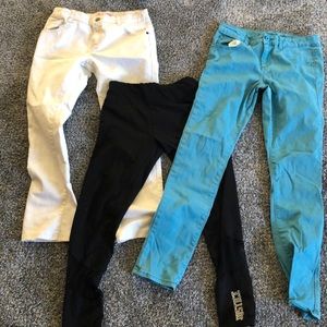 Lot of 3 Girls Jeans+Leggings size 14